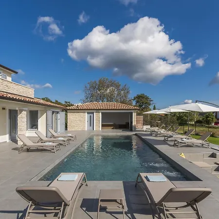 Aurelia Near Labin For 9 Persons With Heated 60 M2 Pool, Wellness & Kids Playground Veligolji