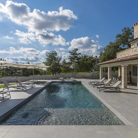 Aurelia Near Labin For 9 Persons With Heated 60 M2 Pool, Wellness & Kids Playground Willa *