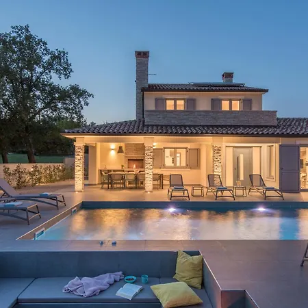 Aurelia Near Labin For 9 Persons With Heated 60 M2 Pool, Wellness & Kids Playground