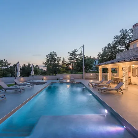 Aurelia Near Labin For 9 Persons With Heated 60 M2 Pool, Wellness & Kids Playground * Veligolji