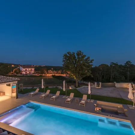 Willa Aurelia Near Labin For 9 Persons With Heated 60 M2 Pool, Wellness & Kids Playground Veligolji