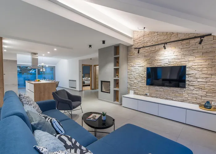 Aurelia Near Labin For 9 Persons With Heated 60 M2 Pool, Wellness & Kids Playground Vila