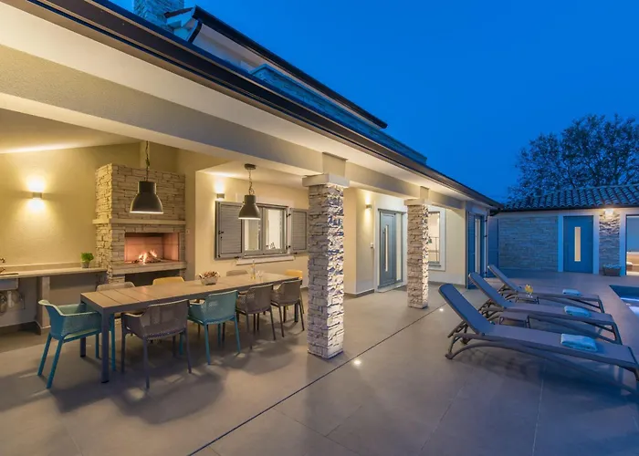 Aurelia Near Labin For 9 Persons With Heated 60 M2 Pool, Wellness & Kids Playground *